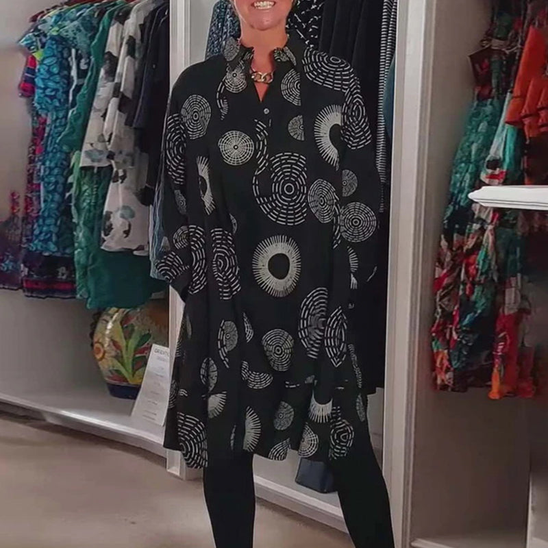 Marlene - Lässiges Kleid mit geometrischem Druck