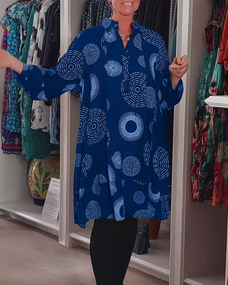 Marlene - Lässiges Kleid mit geometrischem Druck
