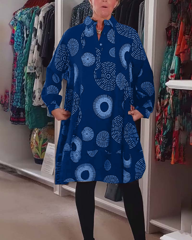 Marlene - Lässiges Kleid mit geometrischem Druck