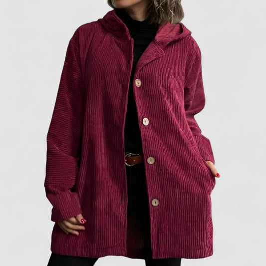 Cordia - Bequeme Cord-Jacke mit Kapuze