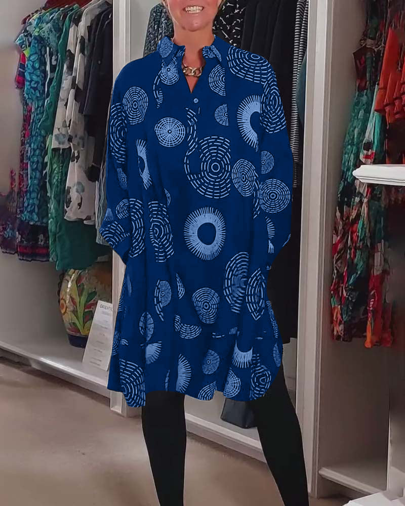 Marlene - Lässiges Kleid mit geometrischem Druck
