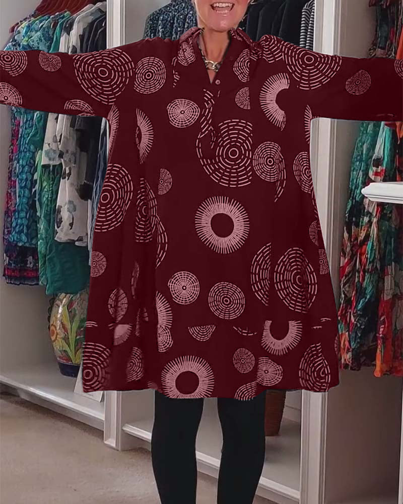Marlene - Lässiges Kleid mit geometrischem Druck