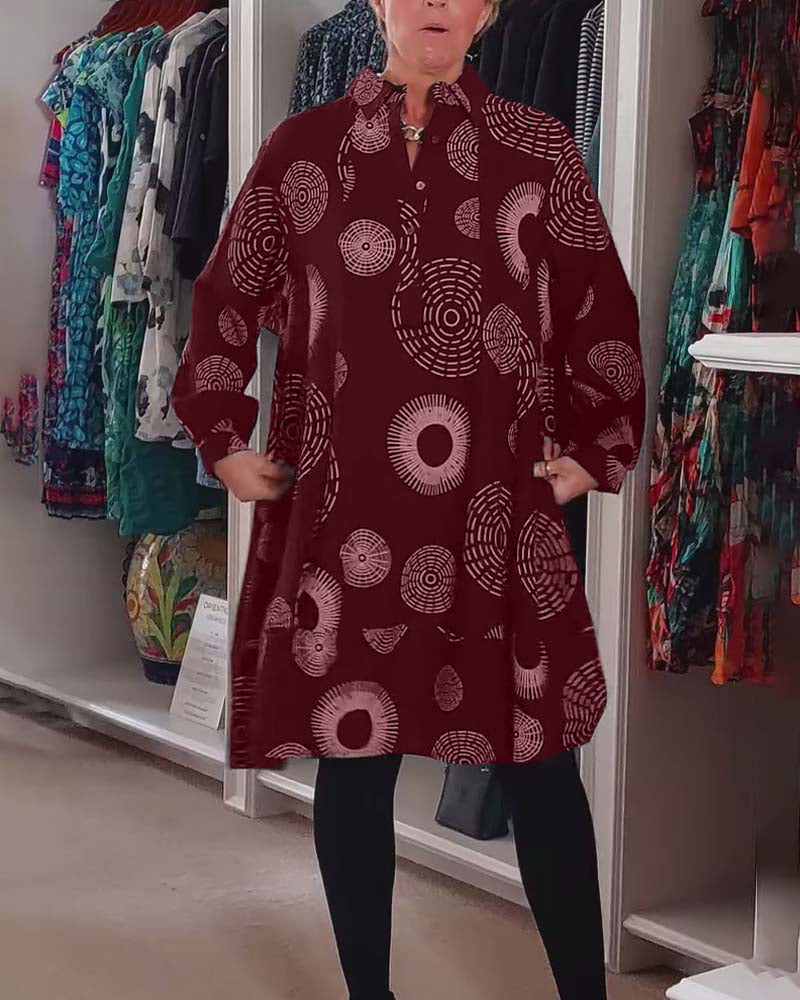 Marlene - Lässiges Kleid mit geometrischem Druck