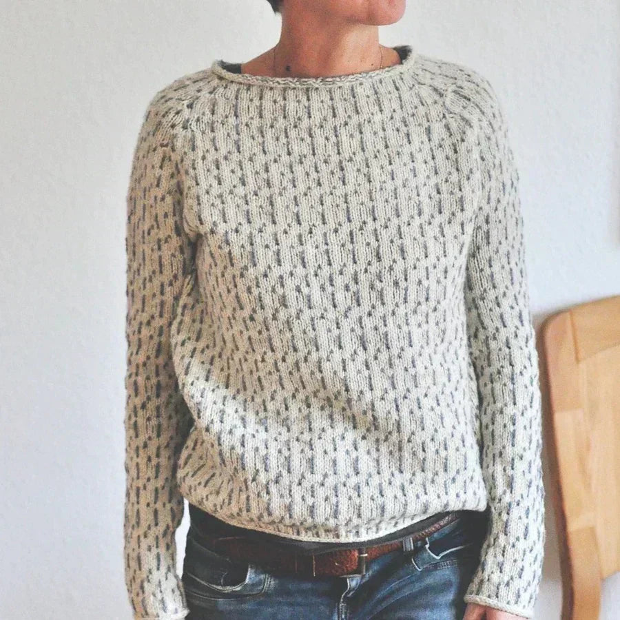 Kristine - Gemütlicher Textur Strickpullover