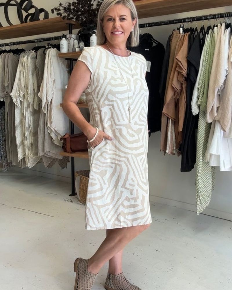 Nelia - Lässiges Sommerkleid mit Rundhalsausschnitt