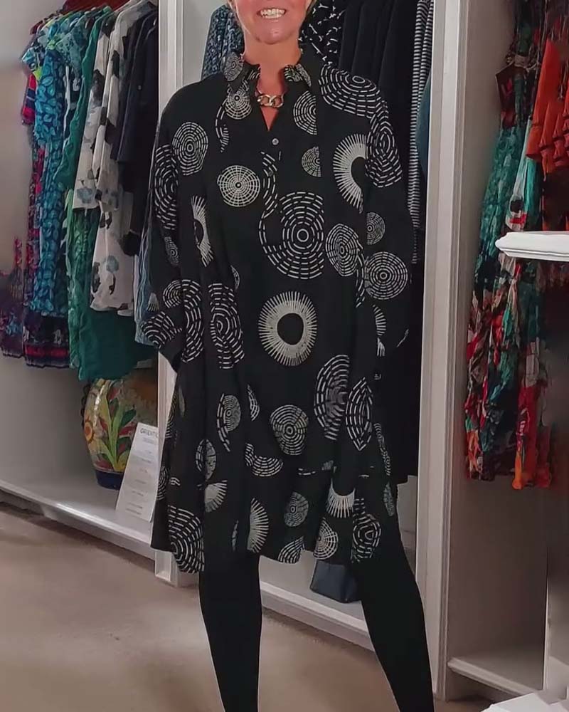 Marlene - Lässiges Kleid mit geometrischem Druck