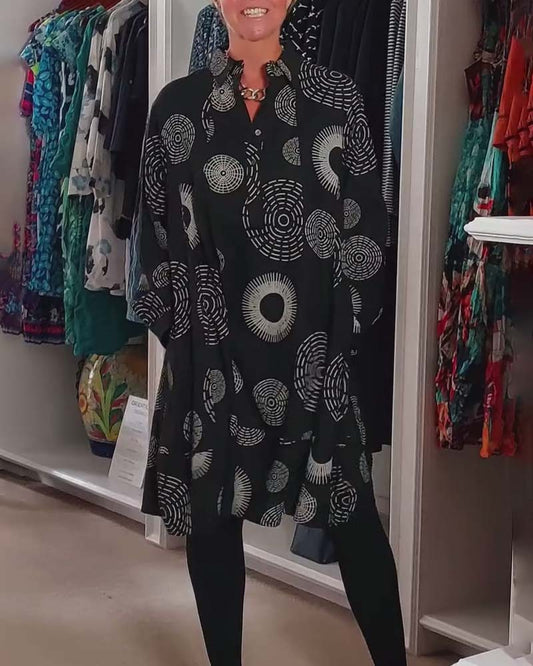 Marlene - Lässiges Kleid mit geometrischem Druck