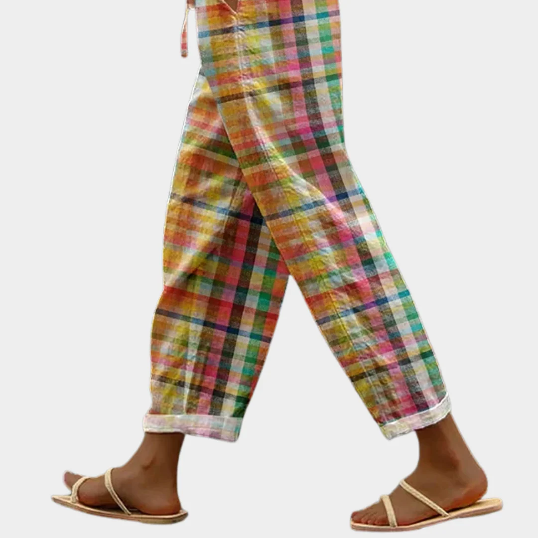 Michelle - Bequeme Karierte Hose