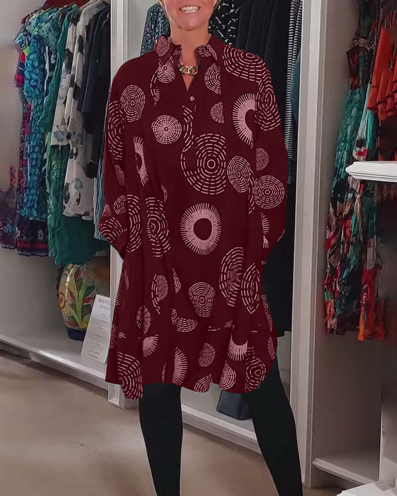 Marlene - Lässiges Kleid mit geometrischem Druck