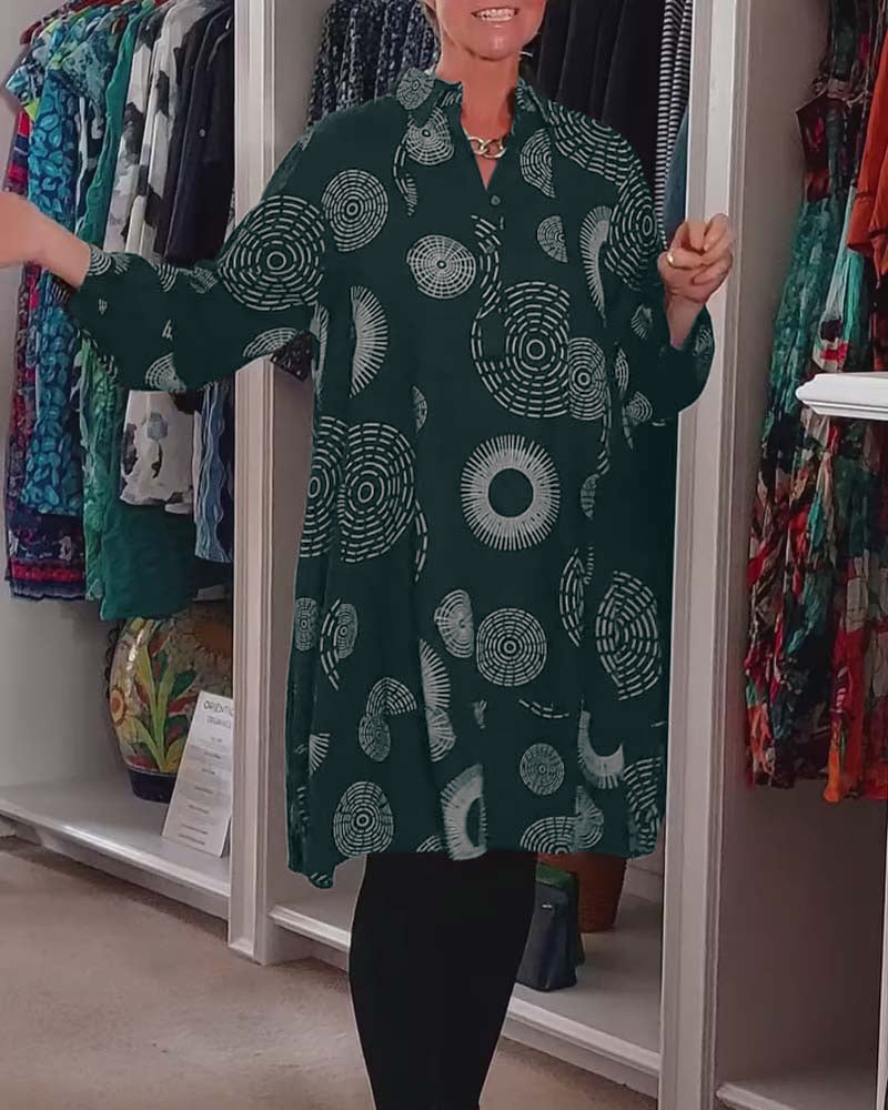 Marlene - Lässiges Kleid mit geometrischem Druck