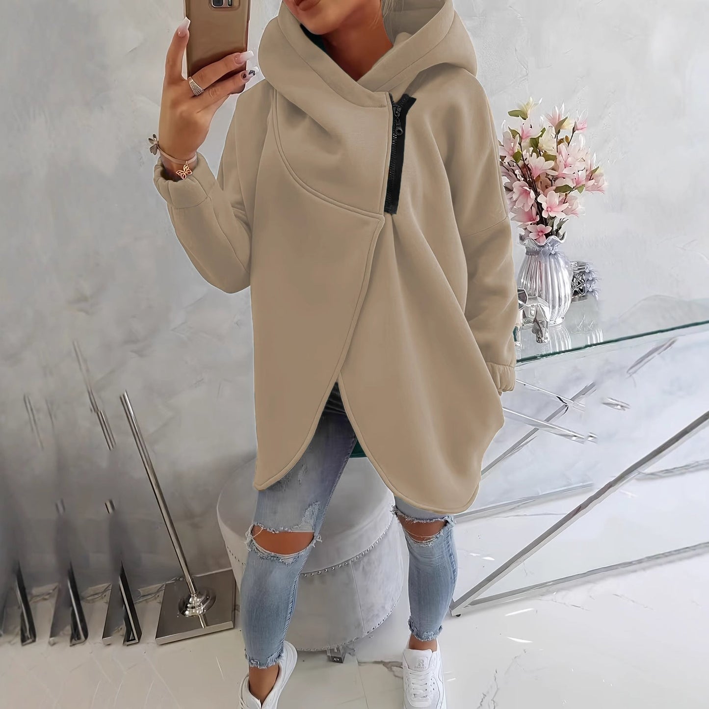Emma - Bequemer Zip-Up Hoodie