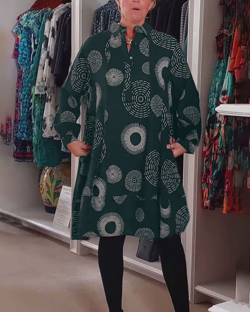 Marlene - Lässiges Kleid mit geometrischem Druck