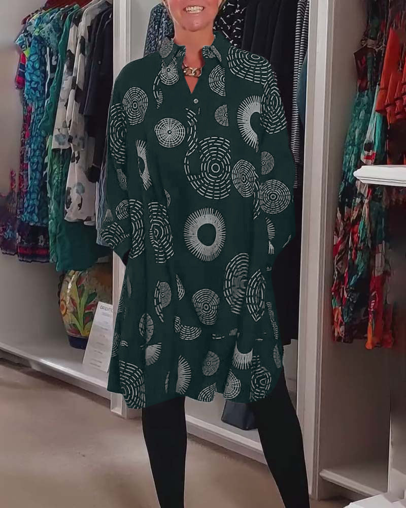 Marlene - Lässiges Kleid mit geometrischem Druck