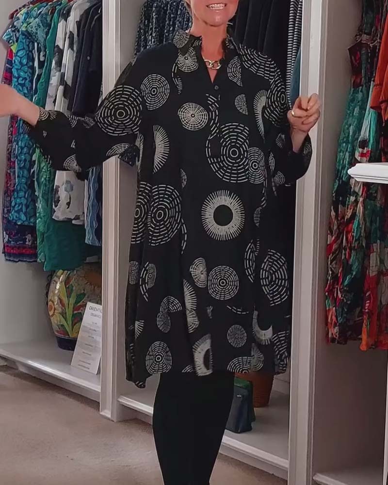 Marlene - Lässiges Kleid mit geometrischem Druck
