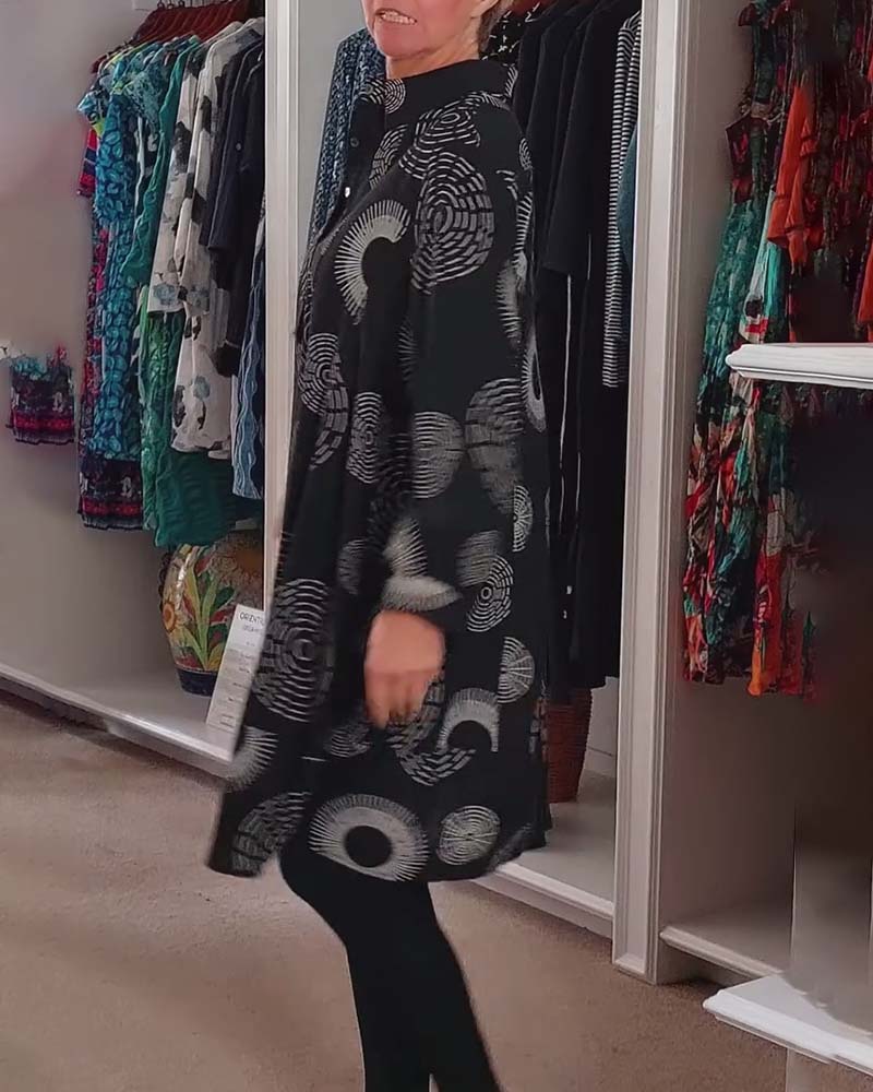 Marlene - Lässiges Kleid mit geometrischem Druck