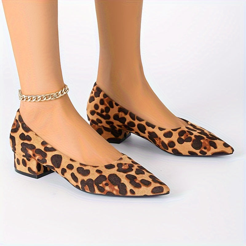 Dina | Leopardenmuster Spitz-Zeh High Heels