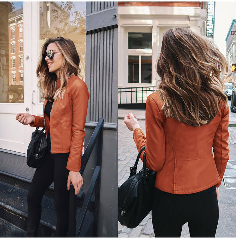 Abigail - Elegante Italienische Lederjacke