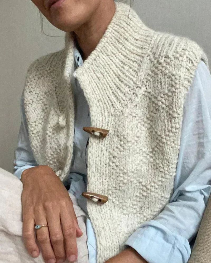 Ingrid - Gemütlicher Strick-Ärmelloser Cardigan