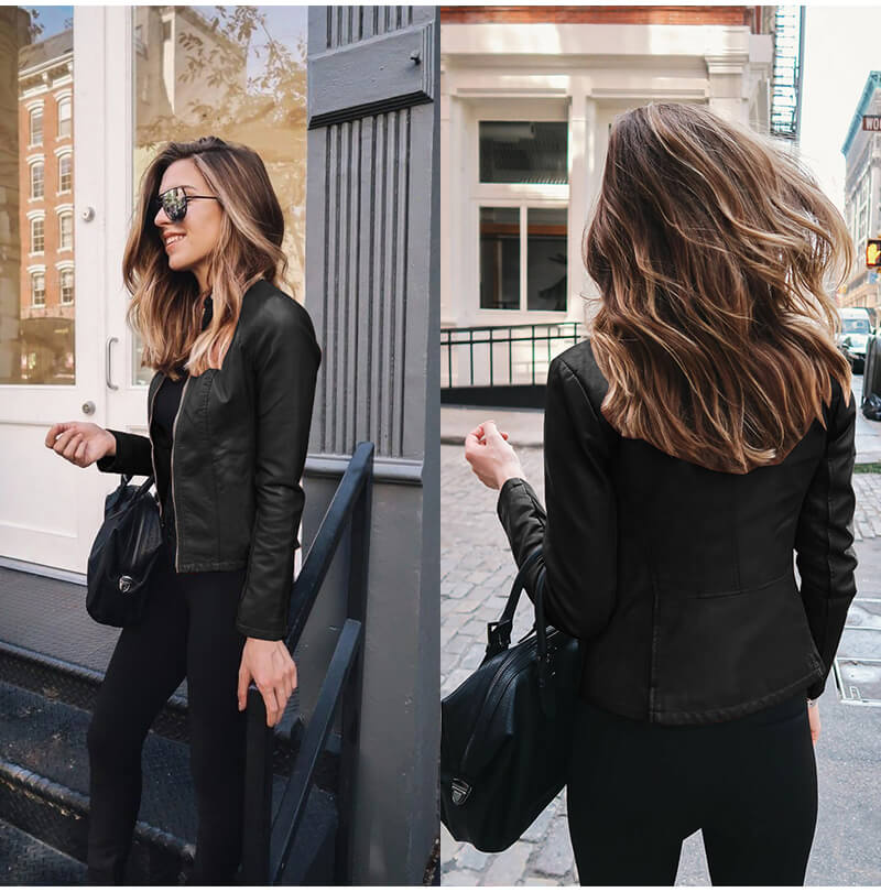 Abigail - Elegante Italienische Lederjacke