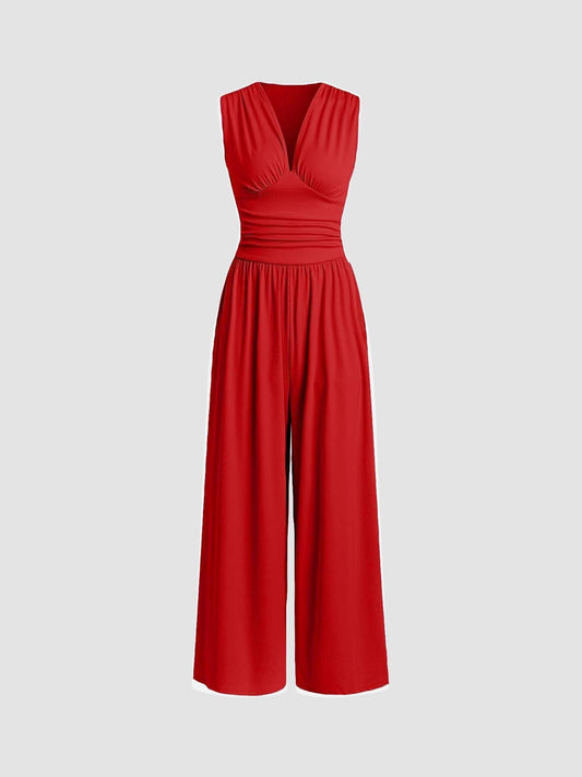 Charity - Schicker ärmelloser Jumpsuit mit weitem Bein