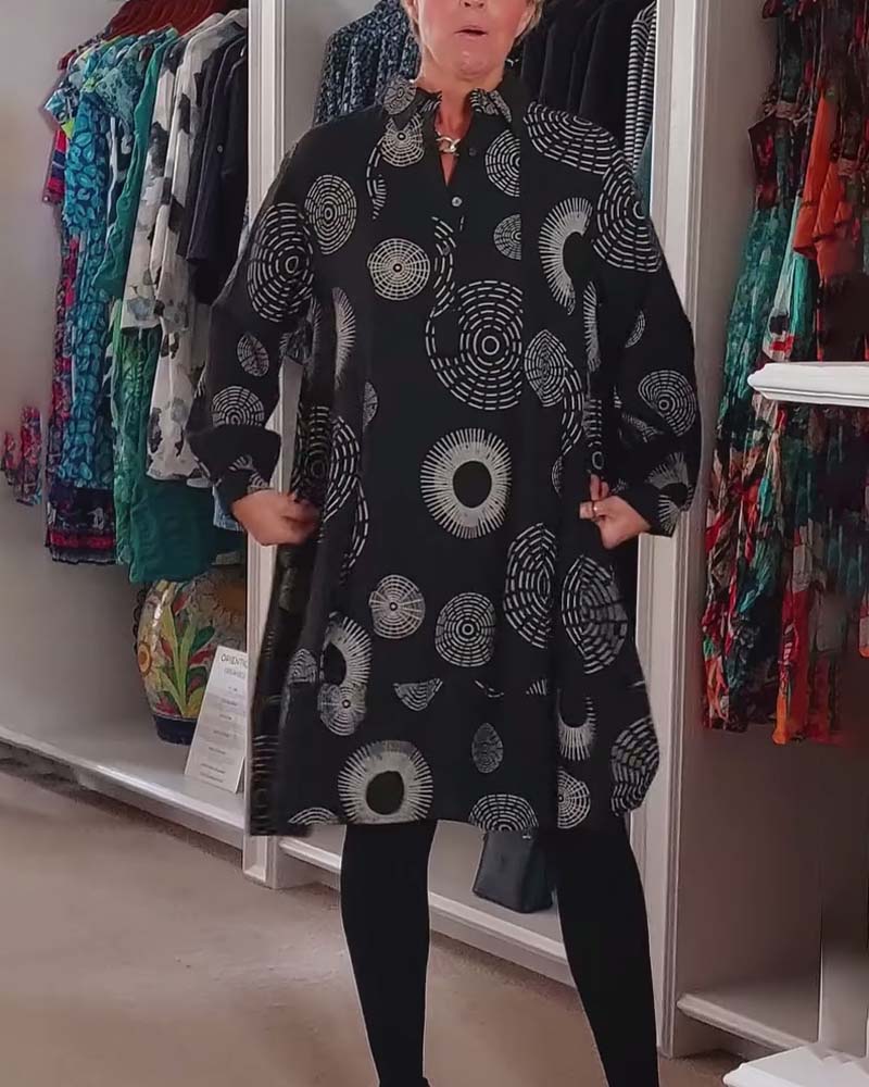 Marlene - Lässiges Kleid mit geometrischem Druck