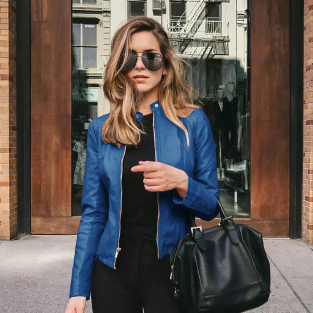 Abigail - Elegante Italienische Lederjacke